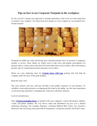 tips on how to use corporate notepads