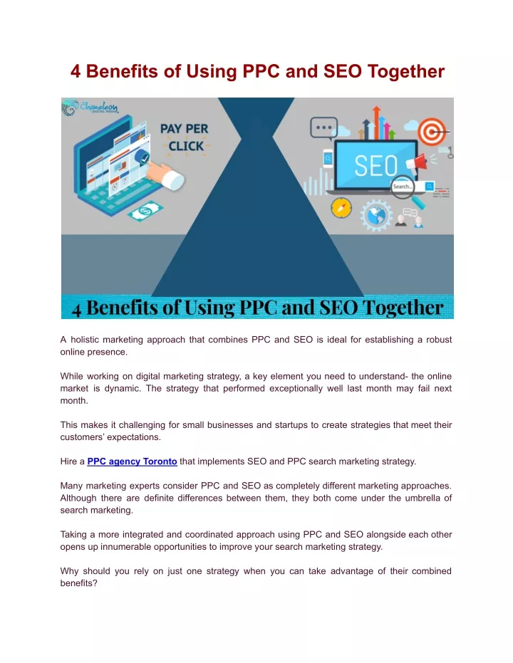 Ppt 4 Benefits Of Using Ppc And Seo Together Powerpoint Presentation