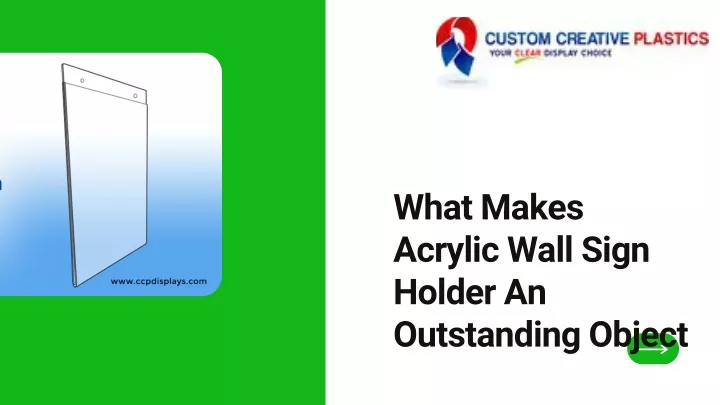 what makes acrylic wall sign holder