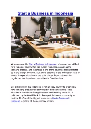 start a business in indonesia