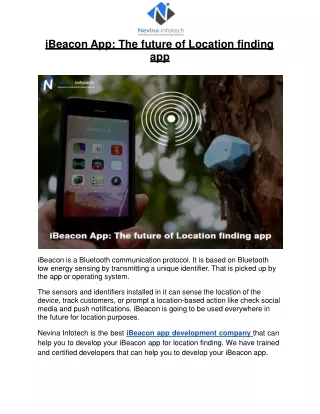 ibeacon app the future of location finding app