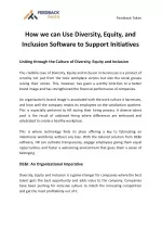 How we can Use Diversity, Equity, and Inclusion Software to Support Initiatives - slide 1