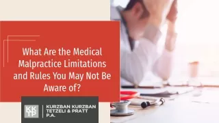 What Are the Medical Malpractice Limitations and Rules You May Not Be Aware of?
