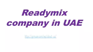 readymix company in uae