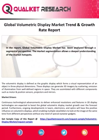 global volumetric display market trend growth