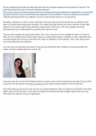 12 Steps to Finding the Perfect sexo live