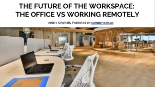 Office vs Working Remotely (Survey)