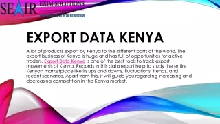 Export Data Kenya