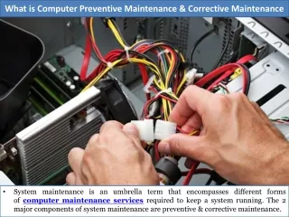 what is computer preventive maintenance corrective maintenance