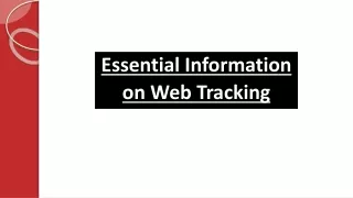 essential information on web tracking
