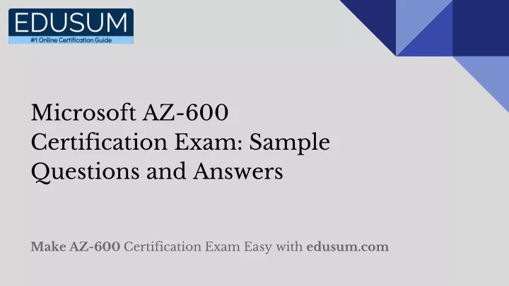 microsoft az 600 certification exam sample