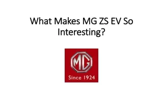 what makes mg zs ev so interesting