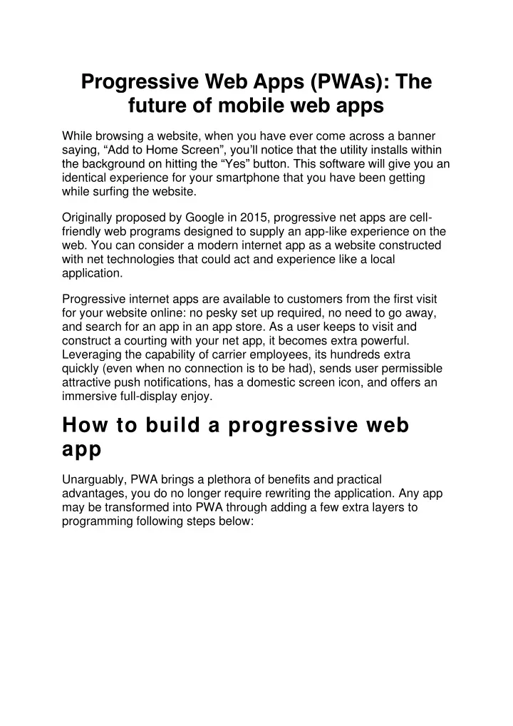 progressive web apps pwas the future of mobile