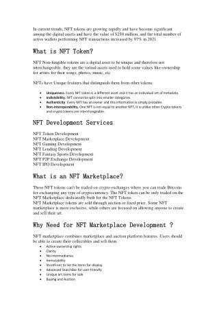 in current trends nft tokens are growing rapidly