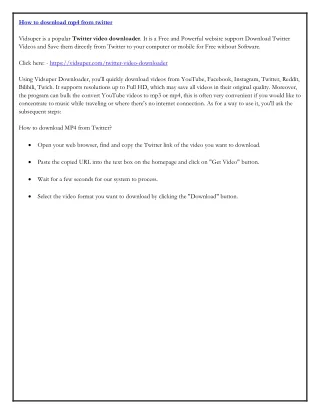 how to download mp4 from twitter vidsuper
