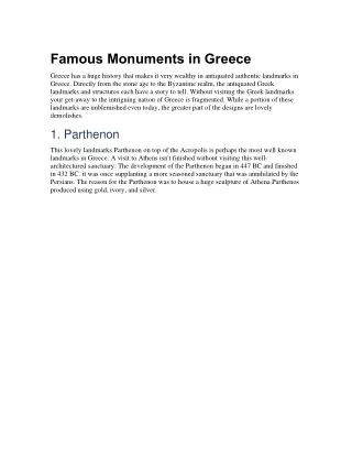 famous monuments in greece