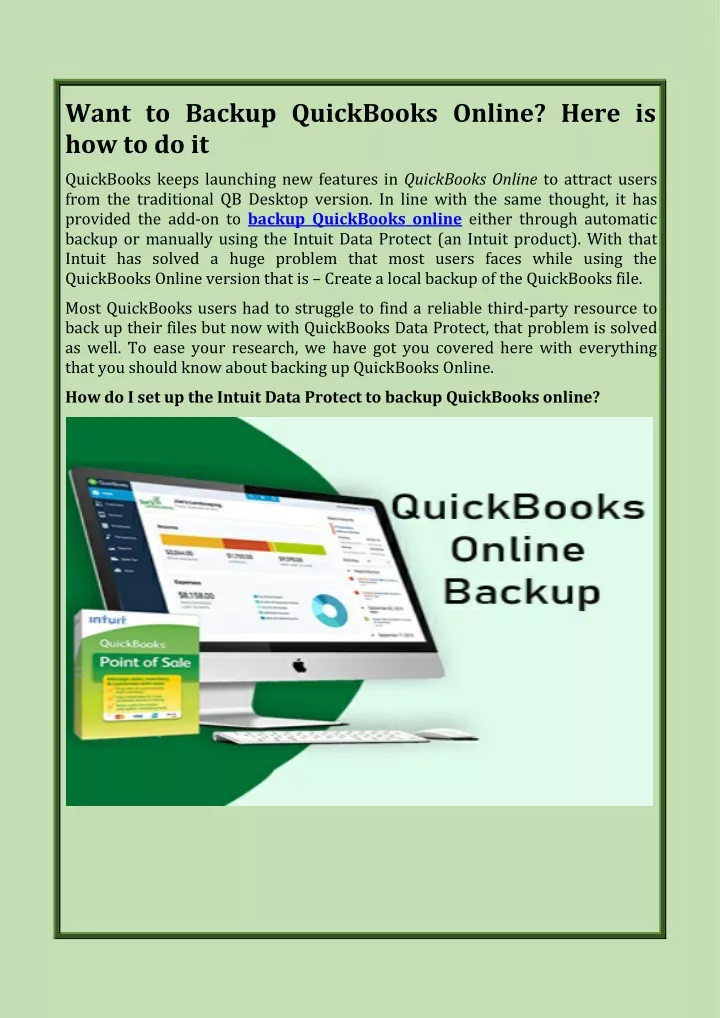 want to backup quickbooks online here