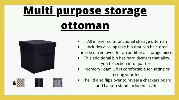 multi purpose storage ottoman