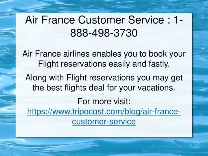 air france customer service 1 888 498 3730
