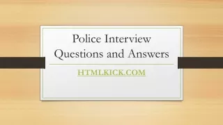 Police Oral Board Interview Questions