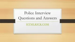 police interview questions and answers