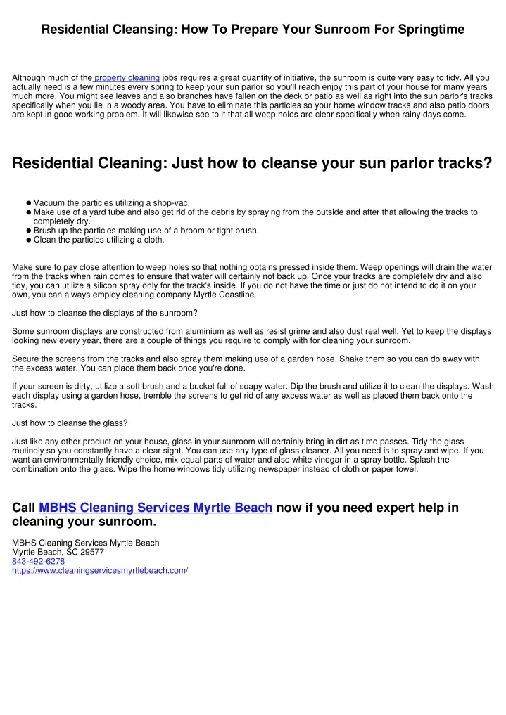 residential cleansing how to prepare your sunroom