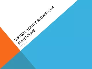 Virtual  Reality Showroom Plateforms