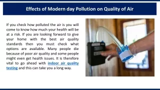 effects of modern day pollution on quality of air