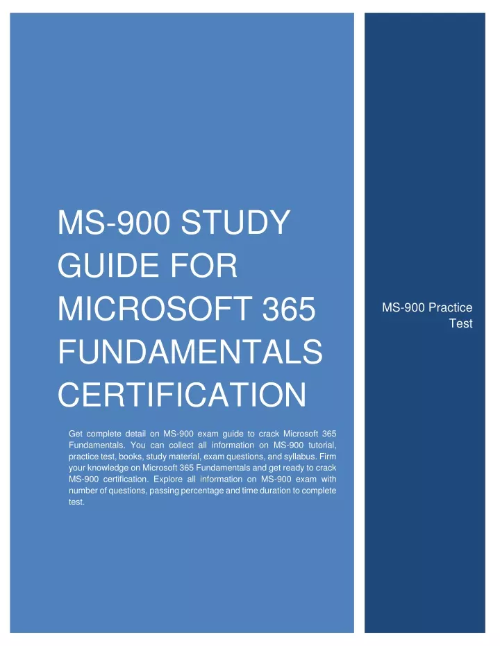 ms 900 study guide for microsoft 365 fundamentals