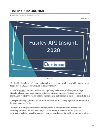 fusilev api insight 2020