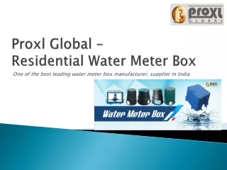 proxl global residential water m eter b ox