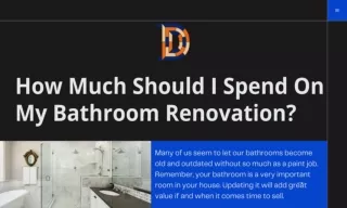 How Much Should I Spend on My Bathroom Renovation