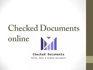 Checked Documents online
