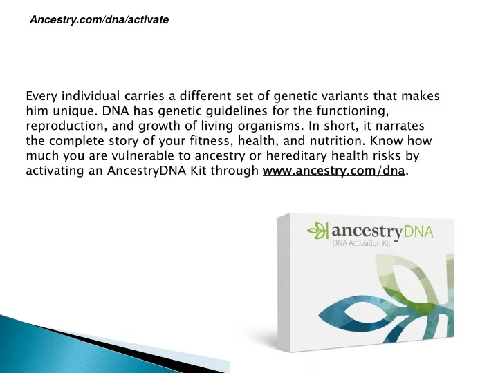 ancestry com dna activate
