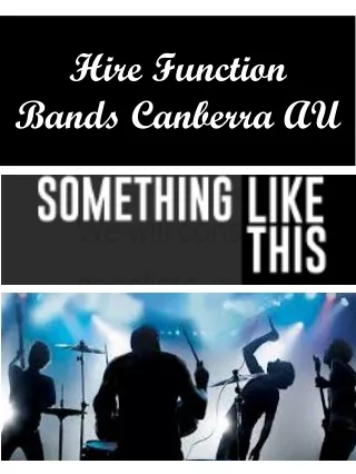 hire function bands canberra au