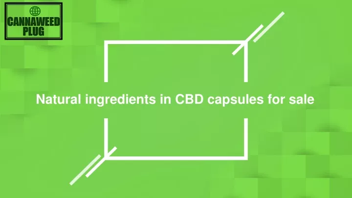 natural ingredients in cbd capsules for sale