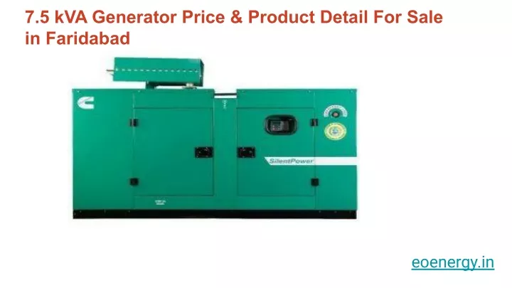 7 5 kva generator price product detail for sale