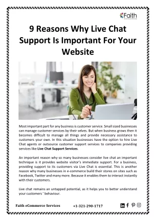 9 reasons why live chat support is important