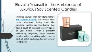 Elevate Yourself in the Ambience of Luxurious Soy Scented Candles