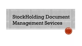stockholding document management sevices