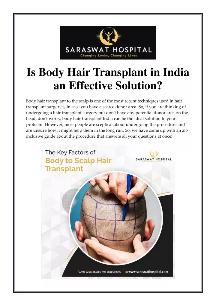 is body hair transplant in india an effective