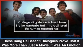 these rang de basanti dialogues prove that it was more than just a movie it was an emotion
