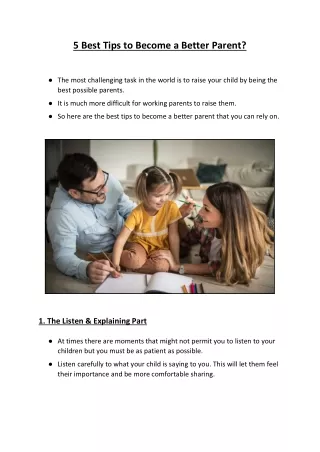 5 best tips to become a better parent