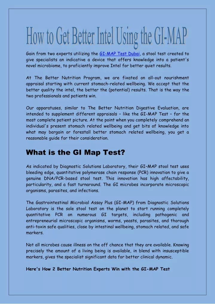 PPT How to Get Better Intel Using the GIMAP Test PowerPoint Presentation ID10482710