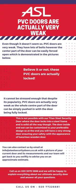 pvc doors are actually very weak even though