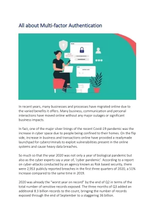 Why use Multi Factor Authentication
