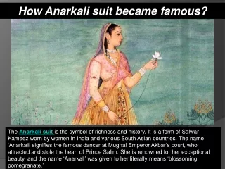 How Anarkali suit became famous