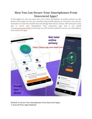 how you can secure your smartphones from