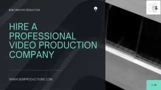 Hire a professional video production company