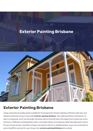 Exterior Painting Brisbane